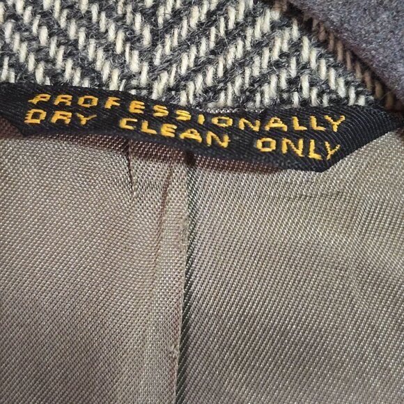 Vintage Sanger Harris Mens Wool Blazer Jacket USA Size 46 Herringbone Preppy Pro - Picture 6 of 16